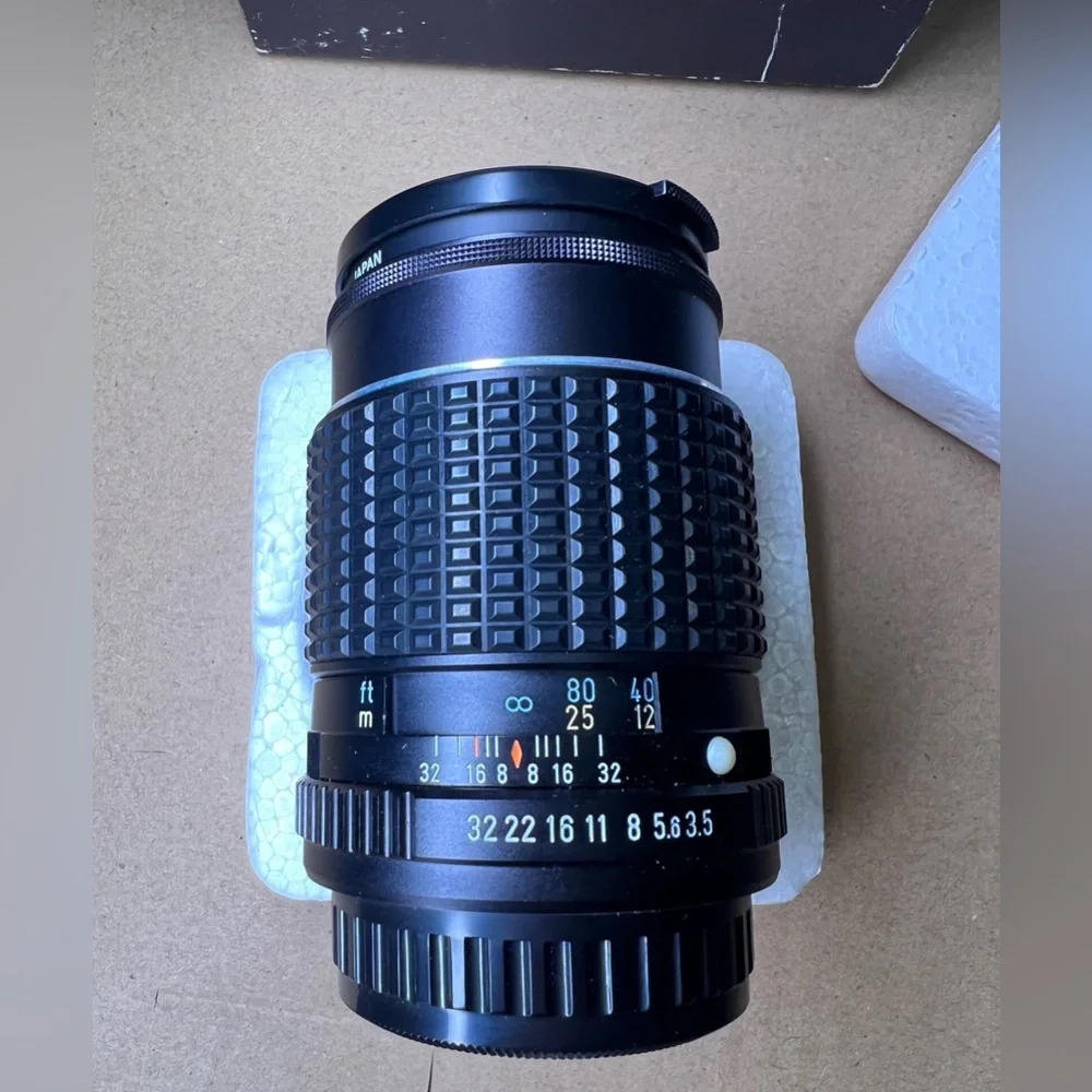 Vintage SMC Pentax-M 150mm f/3.5 Lens w/ Case and Box Excellent Condition